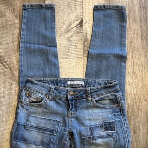 ZCO Women's Distressed Blue Skinny Jeans-size 5